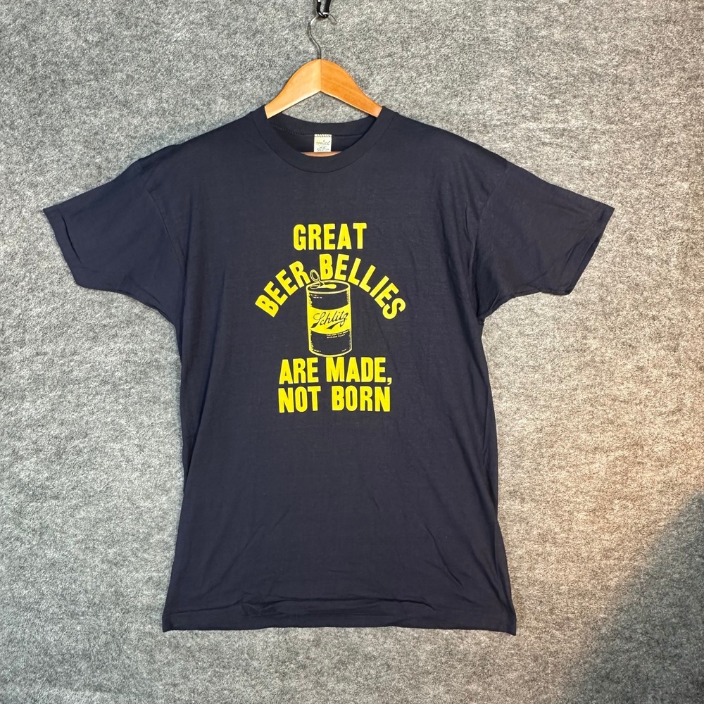 RARE Vintage Single Stitch Shirt Mens Spruce XL Beer Bellies Are Made‎ Not Born